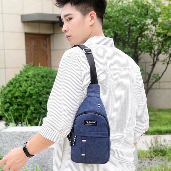 Men's Chest Bag Oxford Cloth Messenger Bag Shoulder Bag Front Casual Small - Picture 2 of 3